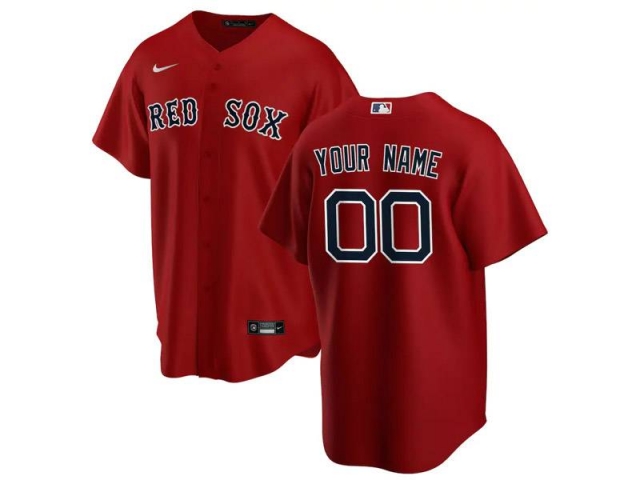 Boston Red Sox Custom #00 Red 2020 Cool Base Jersey - Click Image to Close