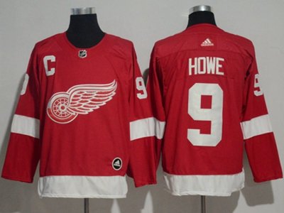 Detroit Red Wings #9 Gordie Howe Red Jersey