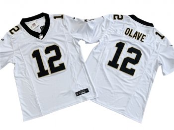 New Orleans Saints #12 Chris Olave White Vapor F.U.S.E. Limited Jersey