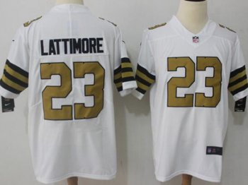 New Orleans Saints #23 Marshon Lattimore White Color Rush Limited Jersey