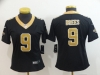 Women's New Orleans Saints #9 Drew Brees Black Vapor Untouchable Limited Jersey