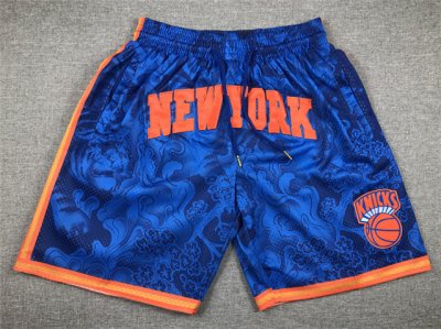 New York Knicks Year Of the Tiger New York Blue Basketball Shorts