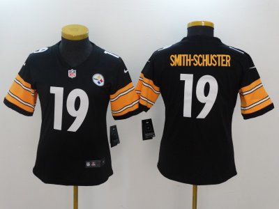 Women's Pittsburgh Steelers #19 JuJu Smith-Schuster Black Vapor Limited Jersey