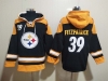 Pittsburgh Steelers #39 Minkah Fitzpatrick Black Pullover Hoodie Jersey