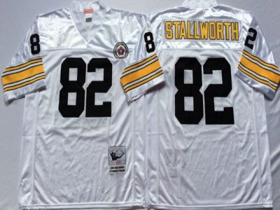Pittsburgh Steelers #82 John Stallworth 1975 Throwback White Jersey