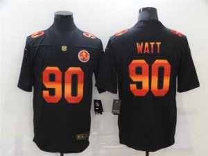 Pittsburgh Steelers #90 T.J. Watt Black Colorful Fashion Limited Jersey