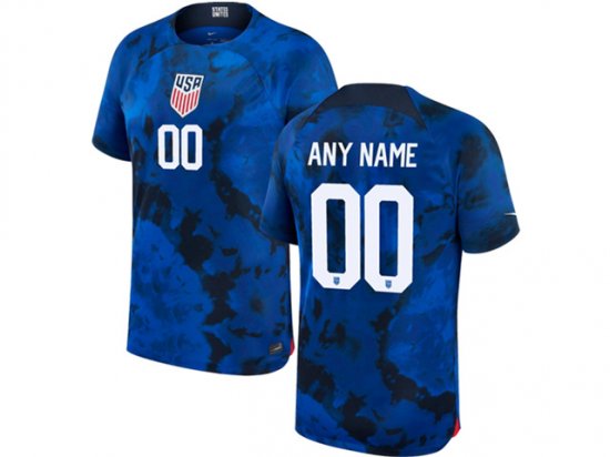 National USA #00 Away Blue 2022/23 Custom Jersey