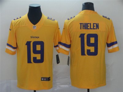 Minnesota Vikings #19 Adam Thielen Gold Inverted Limited Jersey