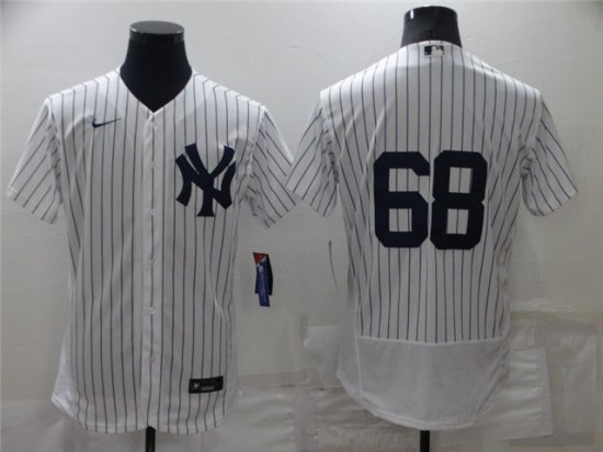 New York Yankees #68 White Flex Base Jersey