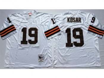 Cleveland Browns #19 Bernie Kosar 1986 Throwback White Jersey