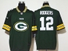 Green Bay Packers #12 Aaron Rodgers Green Team Big Logo Vapor Limited Jersey