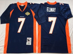 Denver Broncos #7 John Elway 1997 Throwback Blue Jersey