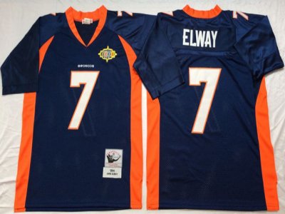 Denver Broncos #7 John Elway 1997 Throwback Blue Jersey