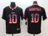 San Francisco 49ers #10 Jimmy Garoppolo Black USA Flag Fashion Limited Jersey