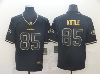 San Francisco 49ers #85 George Kittle Black Gold Vapor Limited Jersey