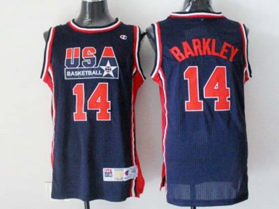 1992 Olympic Team USA #14 Charles Barkley Navy Jersey