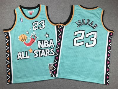 Youth 1996 NBA All-Star Game Eastern Conference #23 Michael Jordan Teal Hardwood Classics Jersey
