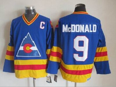 Colorado Avalanche #9 Lanny McDonald 1980 CCM Vintage Blue Jersey