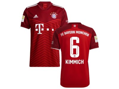 Club Bayern Munich #6 Kimmich Home Red 2021/22 Soccer Jersey