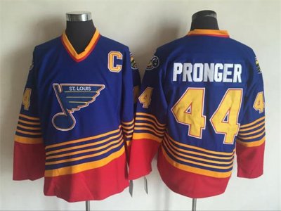 St. Louis Blues #44 Chris Pronger 1997 CCM Vintage Blue Jersey