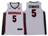 Georgia Bulldogs #5 Anthony Edwards White College Basketball Jersey