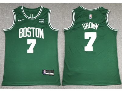 Boston Celtics #7 Jaylen Brown Green Swingman Jersey