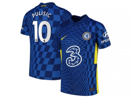 Club Chelsea #10 Pulisic Home Blue 2021/22 Soccer Jersey