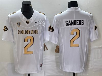 Colorado Buffaloes #2 Shedeur Sanders White College Football F.U.S.E. Limited Jersey