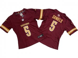 Womens Washington Commanders #5 Jayden Daniels Burgundy Vapor F.U.S.E. Limited Jersey