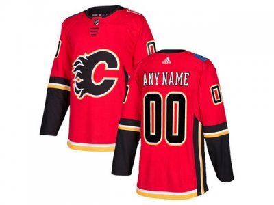 Calgary Flames Custom #00 Home Red Jersey
