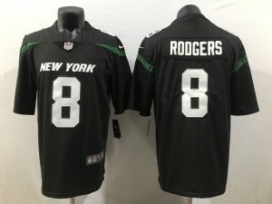 New York Jets #8 Aaron Rodgers Black Vapor Limited Jersey