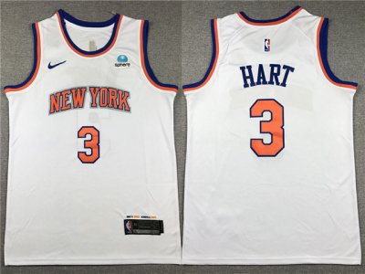 New York Knicks #3 Josh Hart White Swingman Jersey