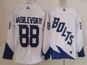 Tampa Bay Lightning Mikhail Sergachev 98 Away 2022 Stanley Cup Champions  Breakaway Men Jersey - White - Bluefink