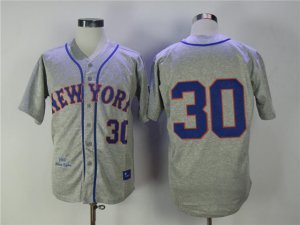 New York Mets #30 Nolan Ryan 1969 Throwback Gray Jersey