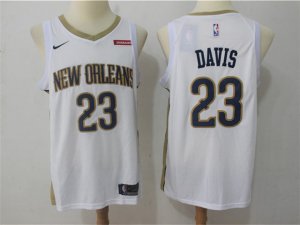 New Orleans Pelicans #23 Anthony Davis White Swingman Jersey