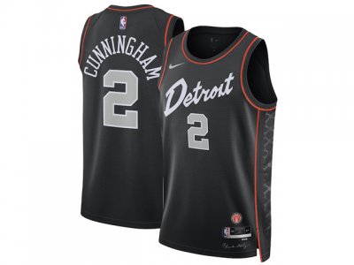 Detroit Pistons #2 Cade Cunningham 2023-24 Black City Edition Swingman Jersey