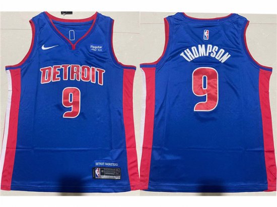 Detroit Pistons #9 Ausar Thompson Blue Swingman Jersey