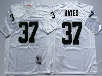 Oakland Raiders #37 Lester Hayes Throwback White Jersey