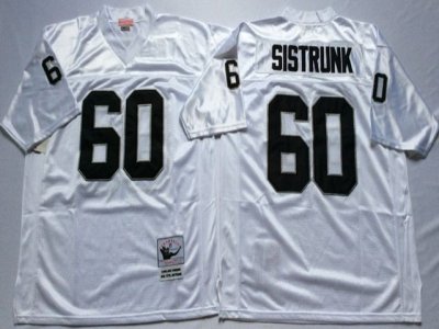 Oakland Raiders #60 Otis Sistrunk Throwback White Jersey