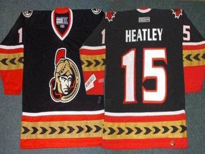 Ottawa Senators #15 Dany Heatley CCM Vintage Black Jersey