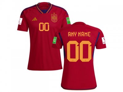 National Spain #00 Home Red 2022/23 Soccer Custom Jersey