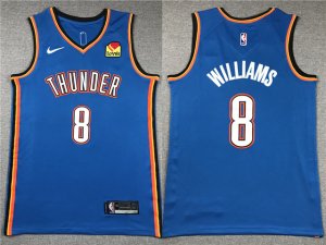 Oklahoma City Thunder #8 Jalen Williams Blue Swingman Jersey