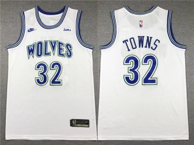 Minnesota Timberwolves #32 Karl-Anthony Towns 2023-24 White Classic Edition Swingman Jersey