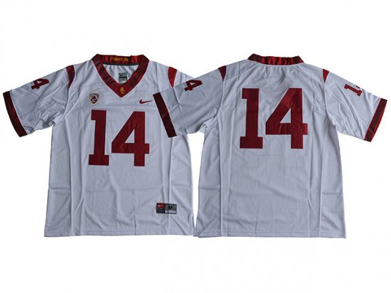 NCAA USC Trojans #14 Sam Darnold White College Football Jersey