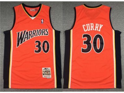 Golden State Warriors #30 Stephen Curry 2009-10 Orange Hardwood Classics Jersey