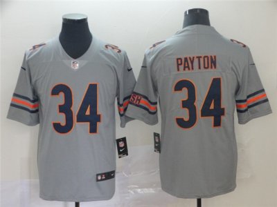 Chicago Bears #34 Walter Payton Gray Inverted Limited Jersey
