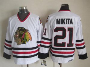 Chicago Blackhawks #21 Stan Mikita CCM Vintage White Jersey