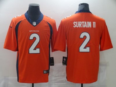 Denver Broncos #2 Pat Surtain II Orange Vapor Limited Jersey