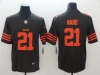 Cleveland Browns #21 Denzel Ward Brown Color Rush Limited Jersey
