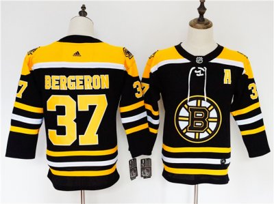 Youth Boston Bruins #37 Patrice Bergeron Black Jersey